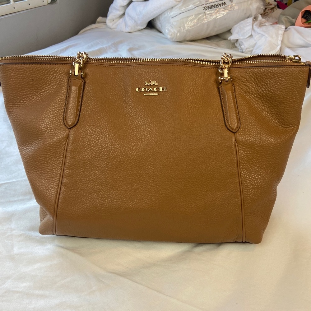 Coach leather carryall tote